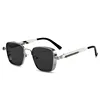 Silver frame-black-gray lenses-stainless steel