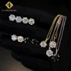 Oro rosa + moissanite bianco