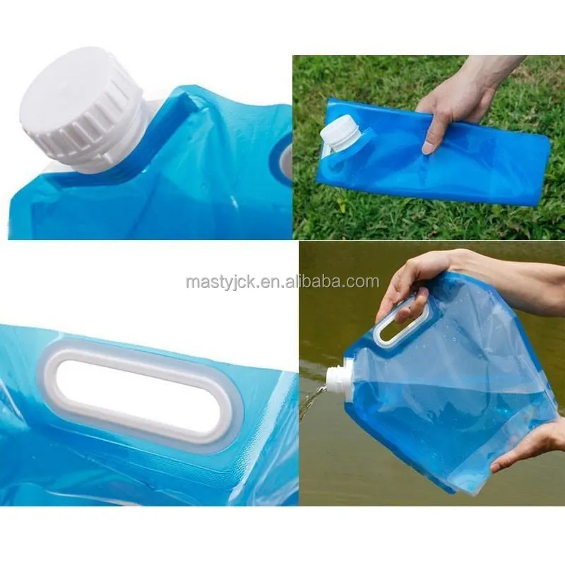 Outdoor Portable Folding Water Bag Cycling Travel Camping Soft Water Storage Bag 10L Large Capacity Water Storage Bag
