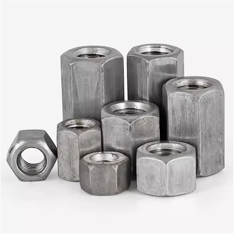 Black Oxide Din6334 Hex Long Nut Black Zinc Plated Galvanized M8