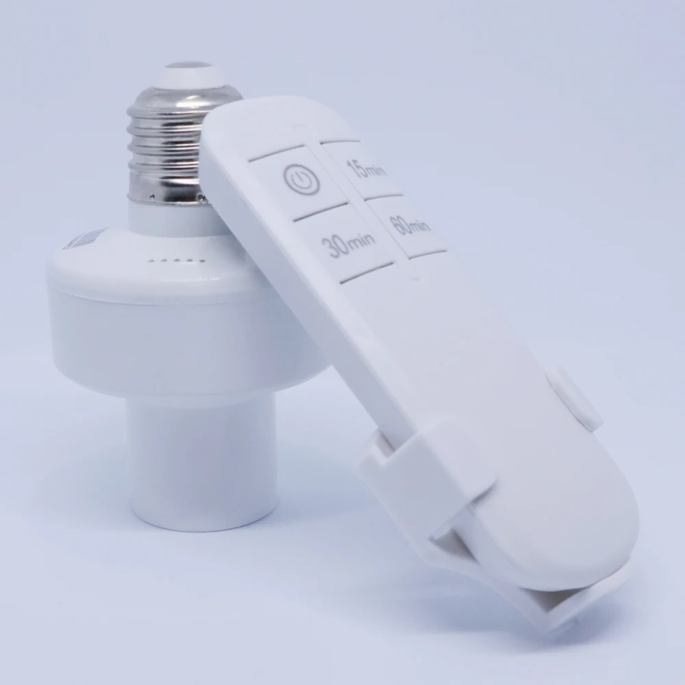 E27 Socket With Timer Wireless Remote Control E27 Lamp Holder for E27 LED Bulb Night Light 110V 220V