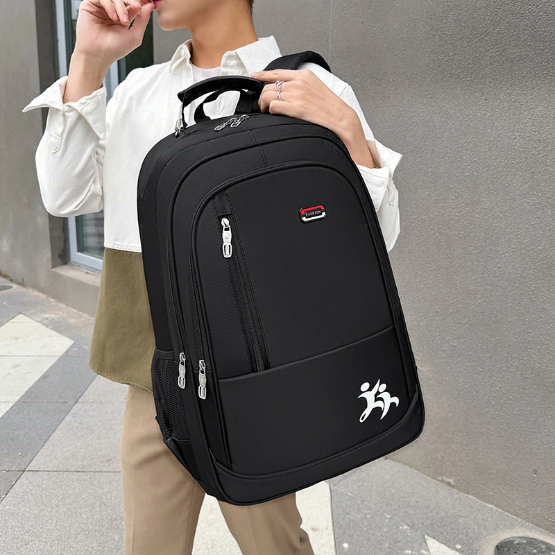9189  Large Capacity Solid Color Backpack Korean Casual Student School bag Business Backpack