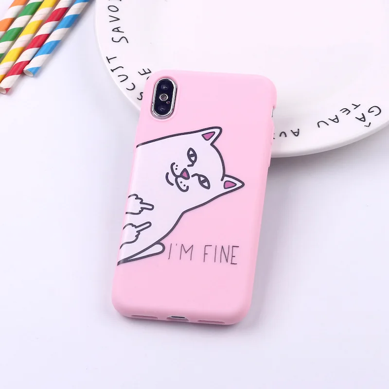Replacement Funny Animal Cat Case For Iphone 7 8 7 8 Plus Case For Iphone Xs Xr Xs Max 11 11pro Cover Buy For Iphone X Case Printing Custom Logo Shockproof Design Tpu