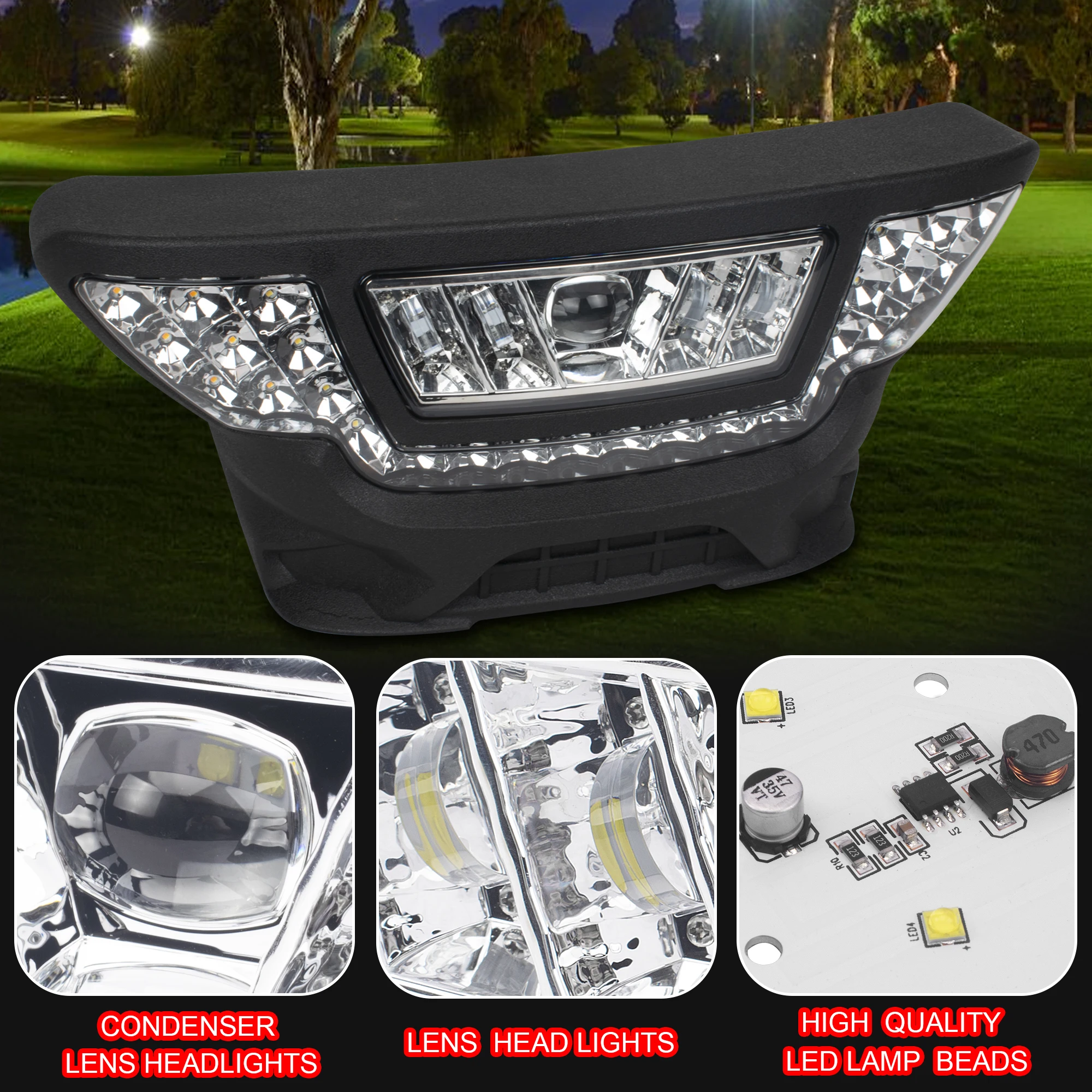 Nokins New Design Golf Cart Parts Led Deluxe Light Kit With Head Lights