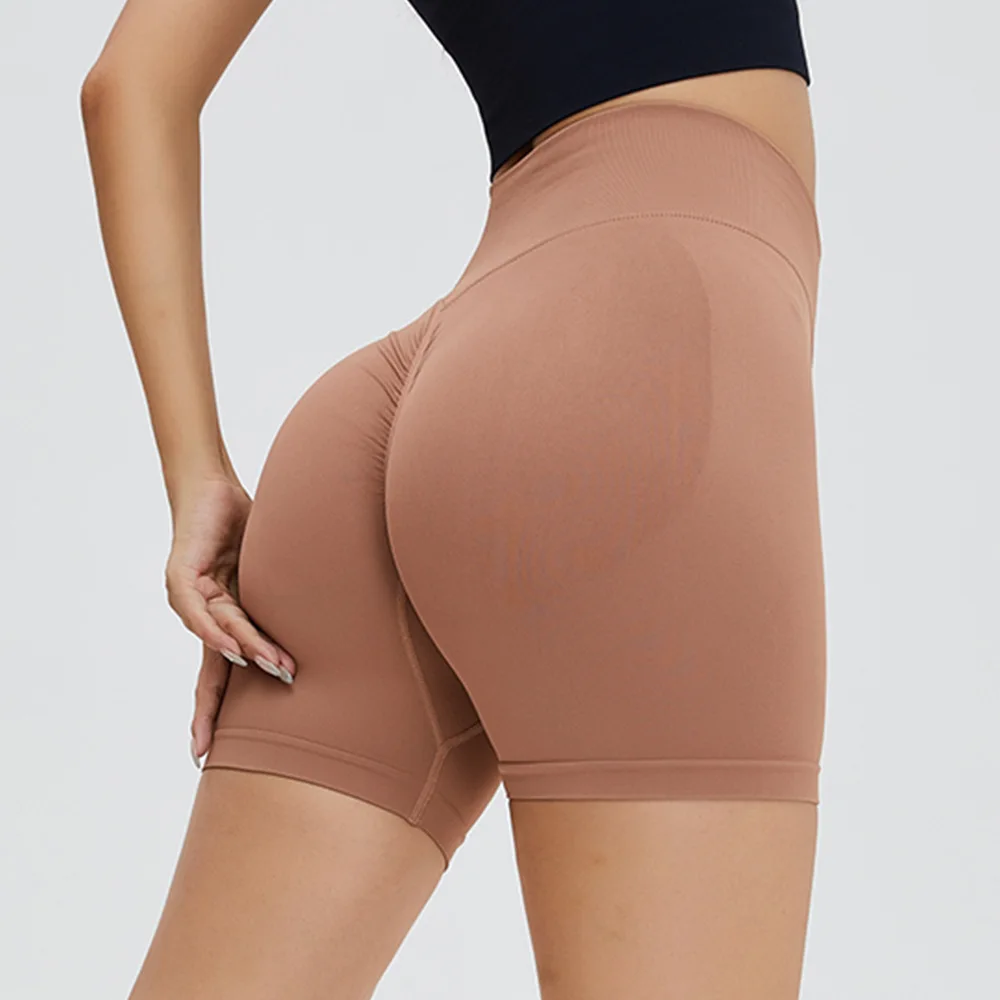 US big Butt Peach Seamless Fitness Workout Shorts Women High Waist Sports  Scrunch Butt Shorts| Alibaba.com