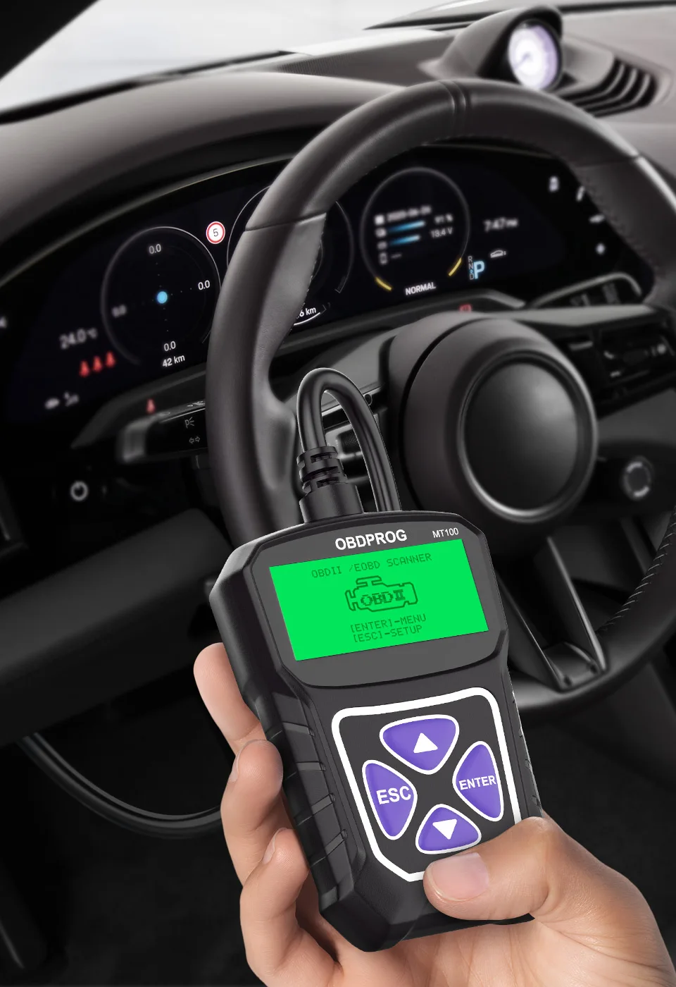 Автомобильный сканер OBDPROG MT100 OBD2, профессиональный считыватель  кодов, инструмент для диагностики автомобиля, PK ElM327 | AliExpress