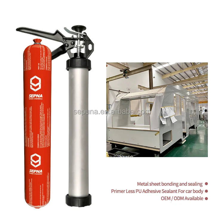 TECPO Colla E Sigillante, 3 X 370 G, Colore Nero, Con Pressa Per - Foto 3