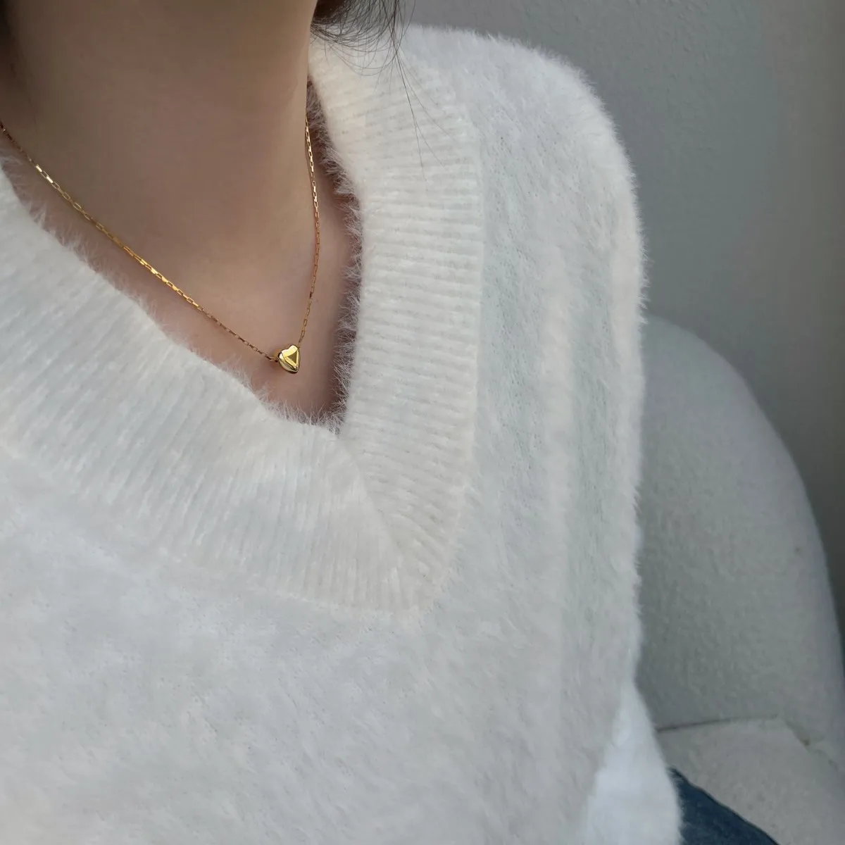 KAKODIY luxury design exquisite Korean style heart-shaped necklace 18K gold-plated jewelry 925 Sterling Silver accessories women's necklace detail 6