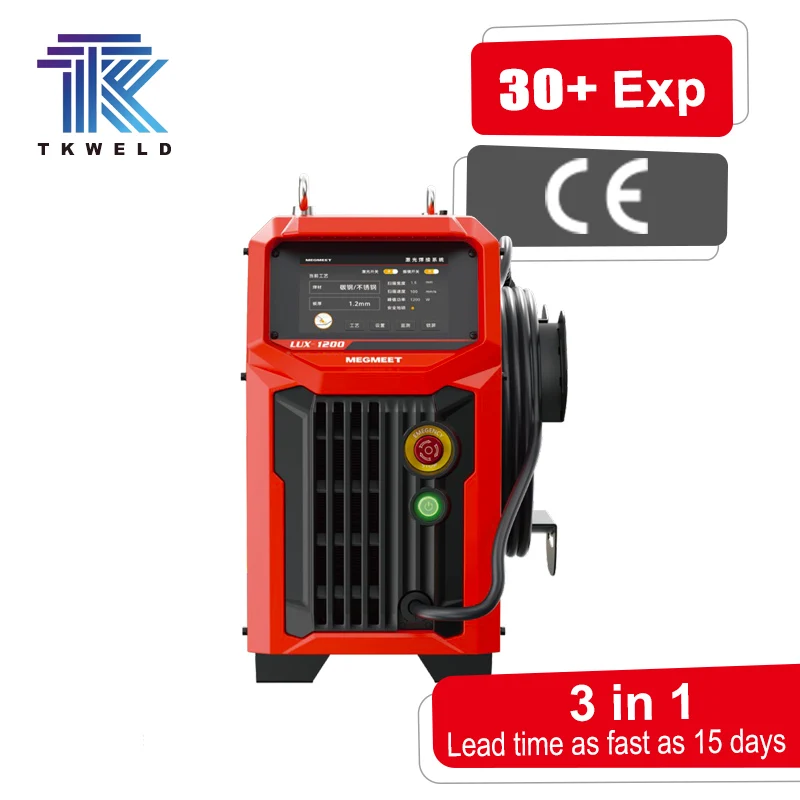 TKweld 1200W 3-in-1 Multifunction Metal Fiber Laser Welder Easy to Operate New Condition Air Cooled Rust Removal Welding