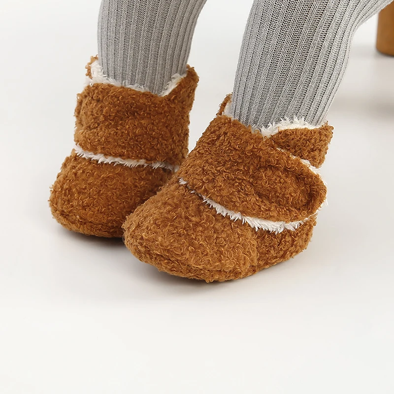 2021 Korean Winter Indoor Lovely Baby Warm Shoes Warm Non-slip Outdoor Shoes Not Easy To Rain Soft Bottom Boots