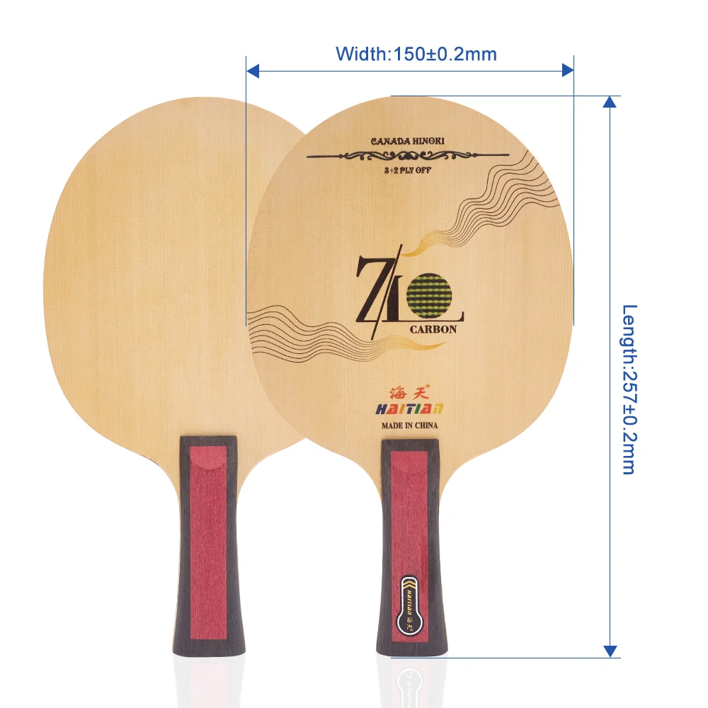 Zl Carbon Fiber Professional Table Tennis Bats Brand Table Tennis