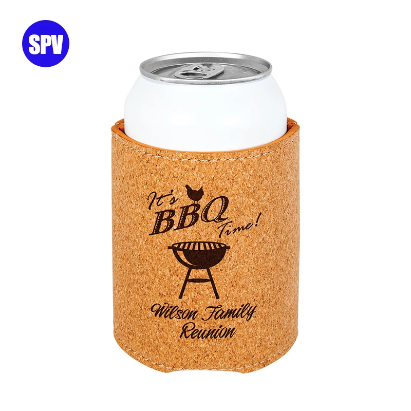 Laserable Leatherette Wedding Favor 12oz tanke pločevinke za gazirane pijače Beer Koozies s pokrovom za steklenico, izoliran po meri ozek hladilnik za pločevinke piva