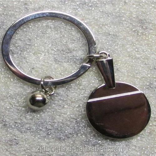 Ping Pong Keychain Paddle With Ball Table Tennis Keyring Metal Key Chain Sports Keychains