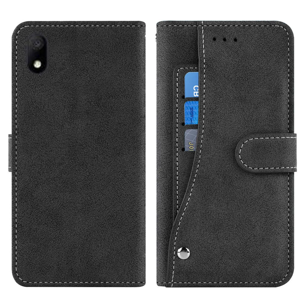 Luxury Leather Soft Matte Mobile Phone Case Magnetic Wallet Cover with 180 rotating Card Holders for Alcatel Tetra supplier