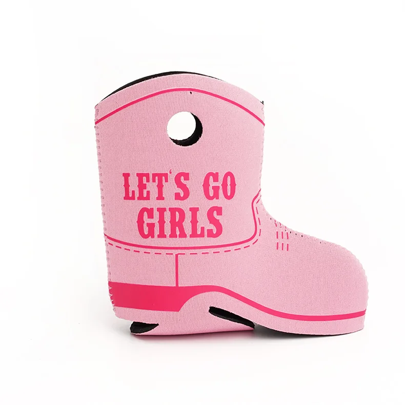 Custom Personalized Cowgirl Shoe Boot Shaped Coozies