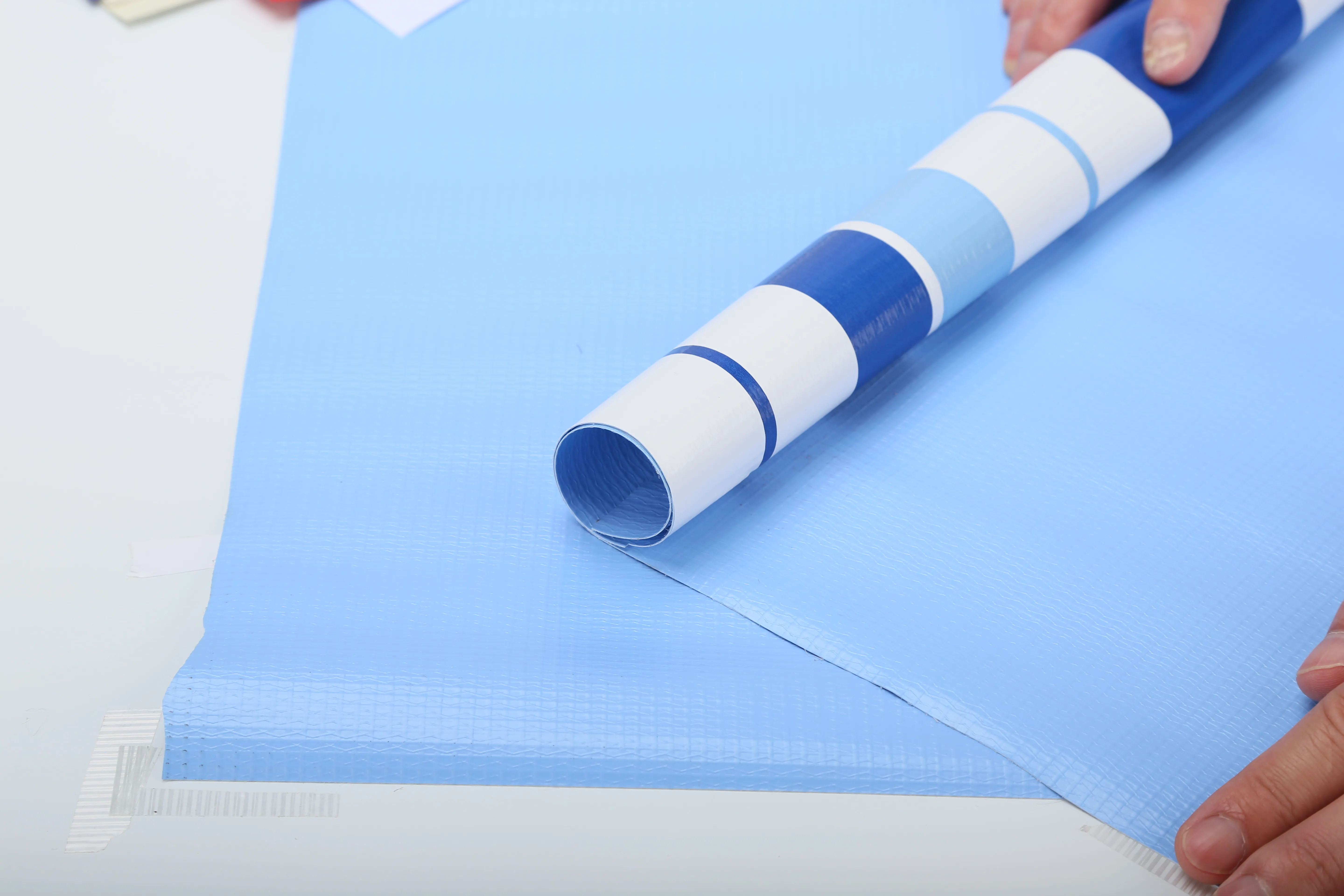 280gsm 450gsm 580gsm Bache Pvc Color Stripe Tarpaulin For Awning ...