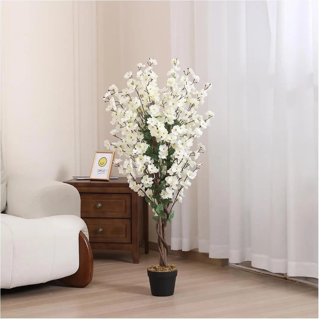 Artificial Trees Grass Flower Good Quality Rose New Fashion Hotel Green Popular With Vase Fake Plants Indoor