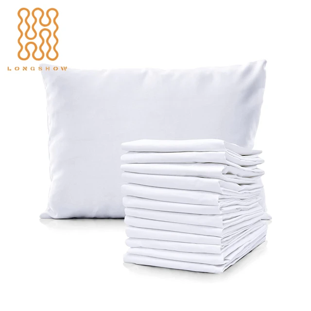200 Thread Count Cotton Plain Sarung Bantal White Pillow Case for