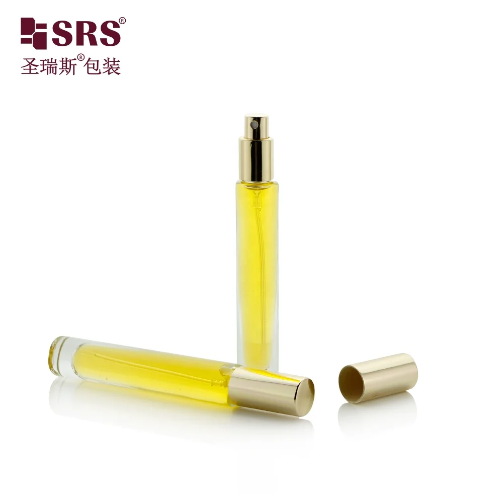Thick Bottom 10ml Round Glass Perfume Skincare Packaging Bottle Empty Refillable Glass Spray Atomizer Bottle
