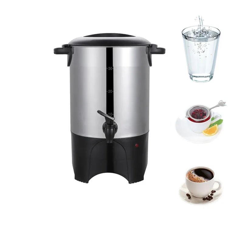 Stainless Steel Tea Urn Electric Catering Hot Water Boiler Coffee 1000W