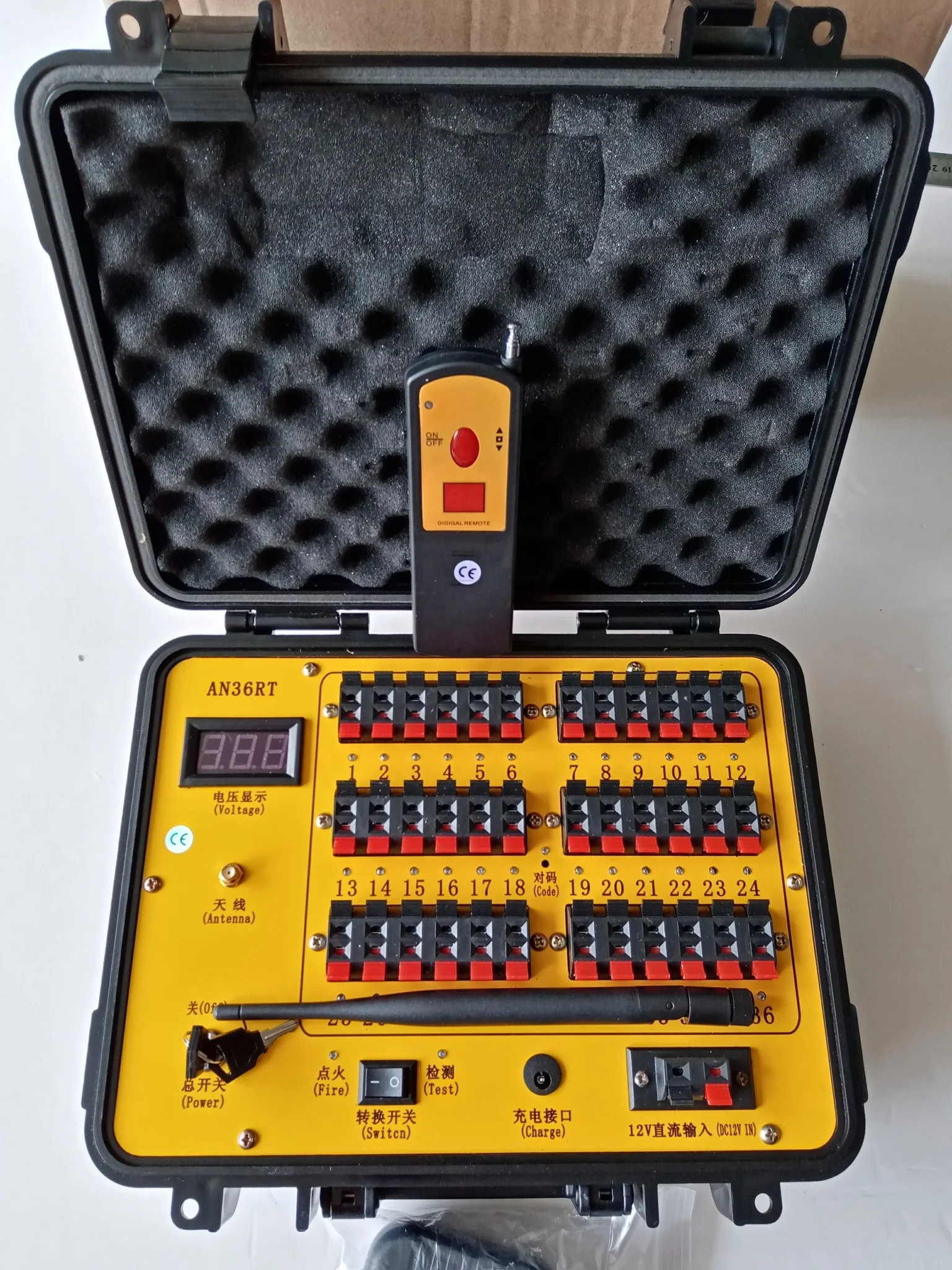 36-Channel Remote Control Fireworks Firing System Machine Pyrotechnics for New Year Celebrations