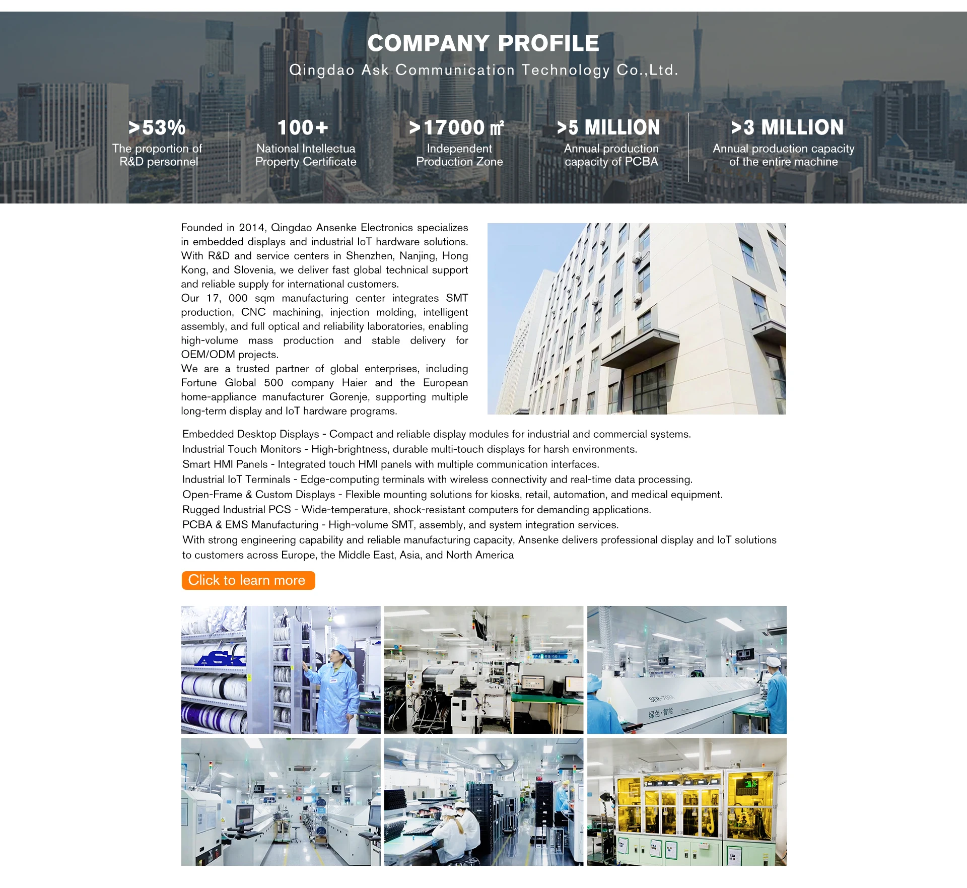 Company Overview - Qingdao Ask Communication Technology Co., Ltd.