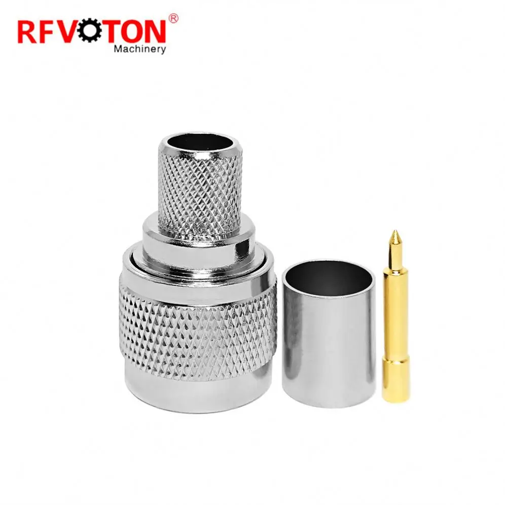 N Type Male Crimp Connector for LMR-400 KSR-400 RG8 RG213  Coaxial Cable