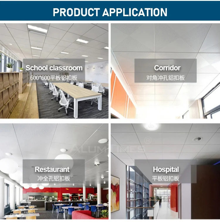 High Quality Decorative Aluminum Suspended Ceiling Tiles 600x600mm
