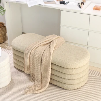 New Design Big Ottoman Bench Velvet Stool Bed End Bench Seat