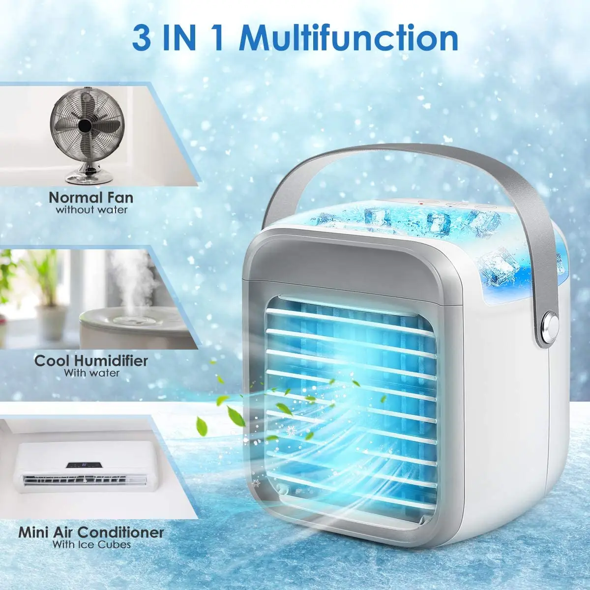 Portable Mini Air Conditioner Cooler With Night Light And Usb_voghion.com