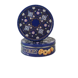 2026 New Series Gift Box 340g Blue Jar for Butter Cookies Sweet Sugar Wafer Factory Direct Customizable Export Sales