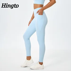 Fitness Gym Yoga Pants for Women with Pockets Eco Friendly Leggings for Women Yoga Leggings Custom Nylon Spandex Sports Legging