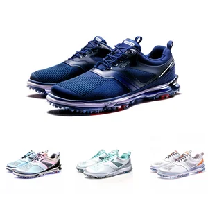 Factory Custom Breathable Mesh Anti-Slip Sole Waterproof Professional Training Men's Autumn/Winter Golf Shoes Genuine Leather