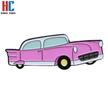 20 Years  Factory Custom Pink Car Enamel lapel Pin Badge gift