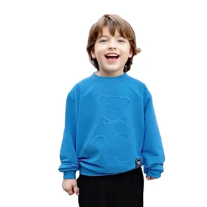 Custom Logo 3D Brand Embossing T-Shirt Luxury Casual Style for Kids