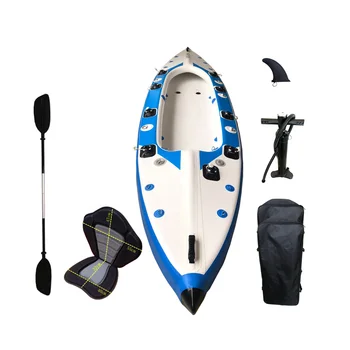 HL-F2 HILEAF professional 1 person set sea rowing fishing boats large inflatable fishing kayak drop stitch inflatable canoe OEM