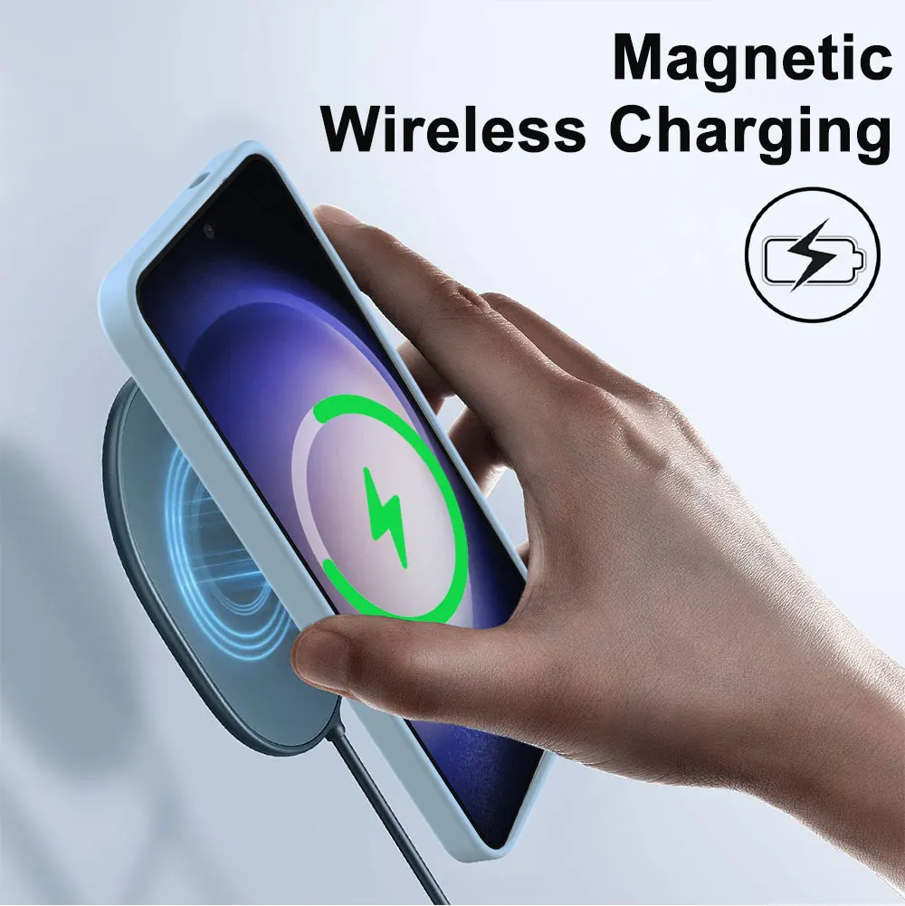 Liquid Silicone Phone Case For Samsung Galaxy S24 S24+ S23+ S23 Fe Anti Fall Magnetic Wireless Charging Sjk250 Laudtec details