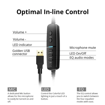 Tronsmart Black Glary 最高のゲーミングヘッドホン マイク付きヘッド
