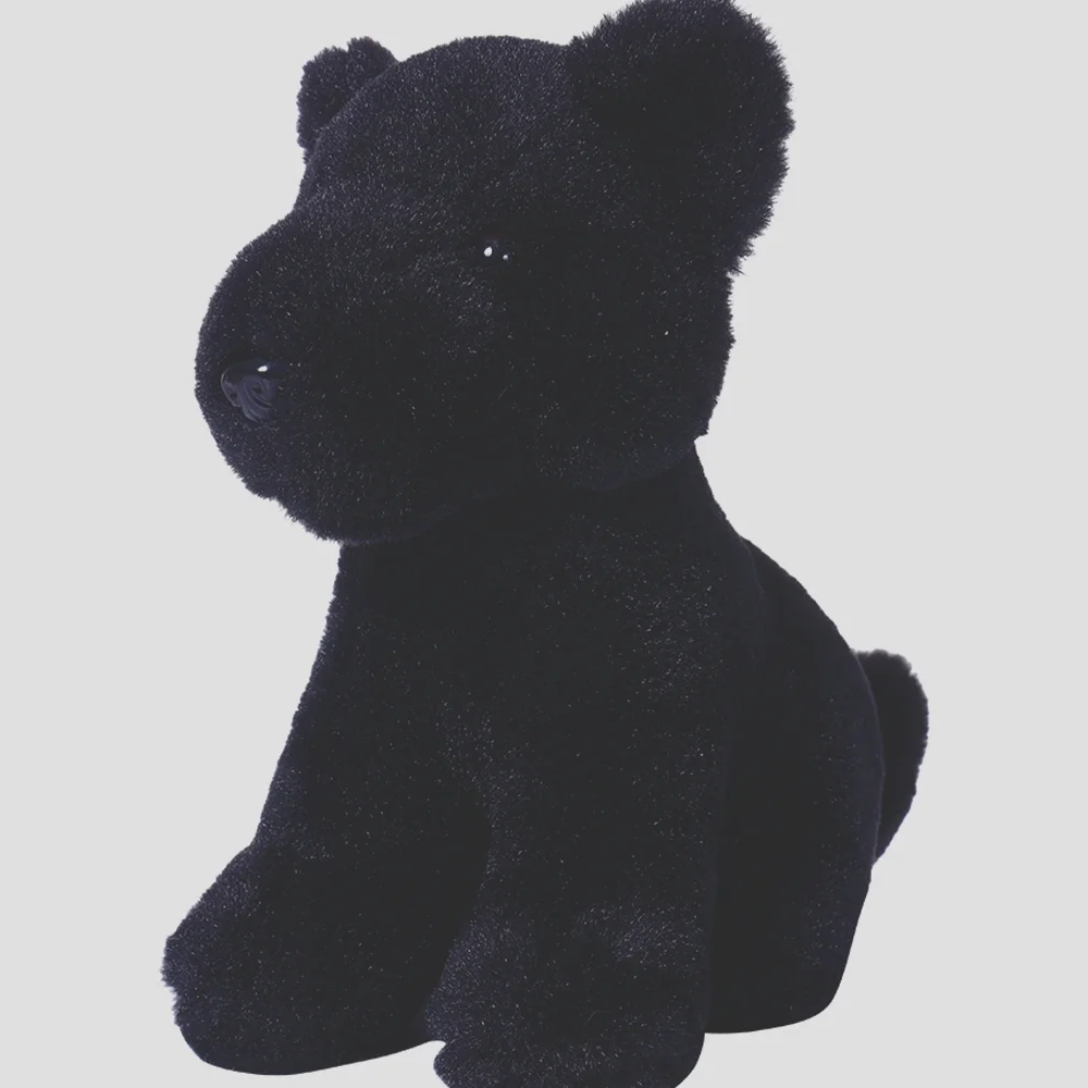 Custom Plush Design Black Dog Plush Animal Toy Wholesale Custom Claw Machine Doll Animal Plush Toy