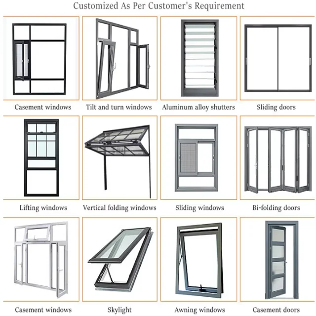 Modern Popular Aluminum Alloy Sliding Window Hidden Drainage Double Glazed Sliding Window