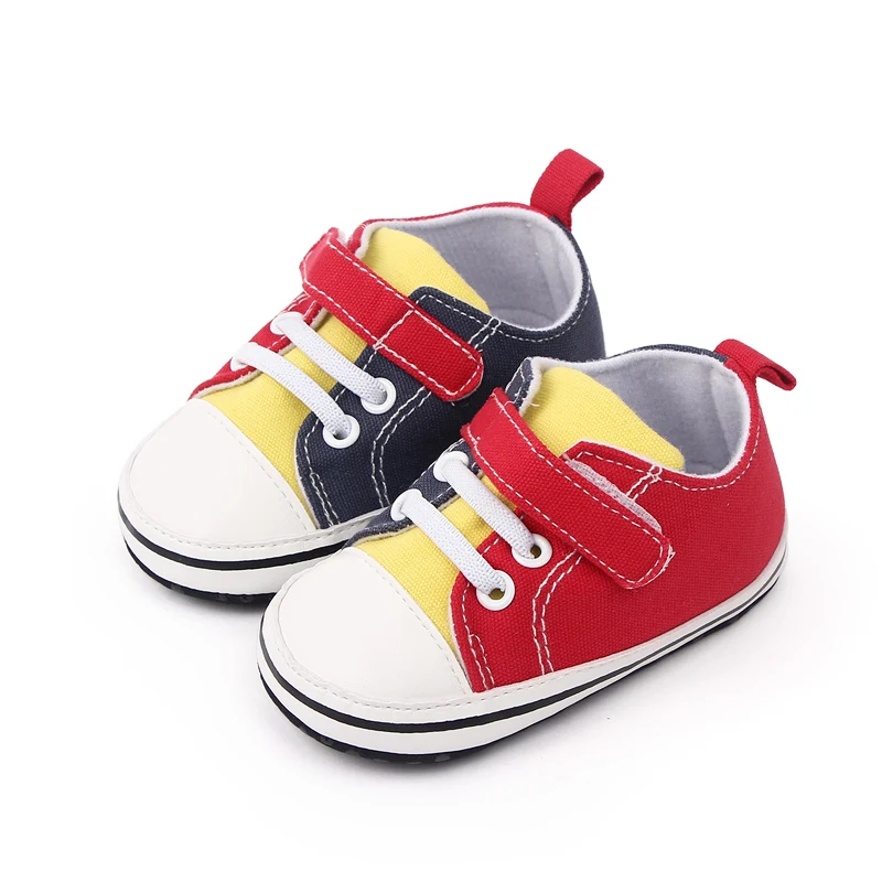 Hot Selling Soft Sole Patchwork Canvas Baby Newborn Toddler Shoes Casual Cheap Canvas Shoes 2022 factory