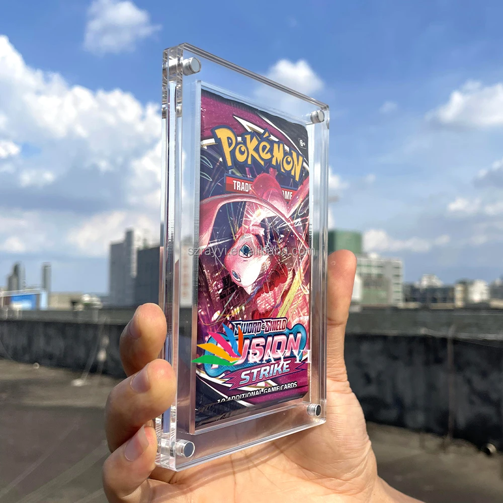 Magnetic Card Case For Pokemon Booster Packs - UV Protected Acrylic Holder For Trading Cards