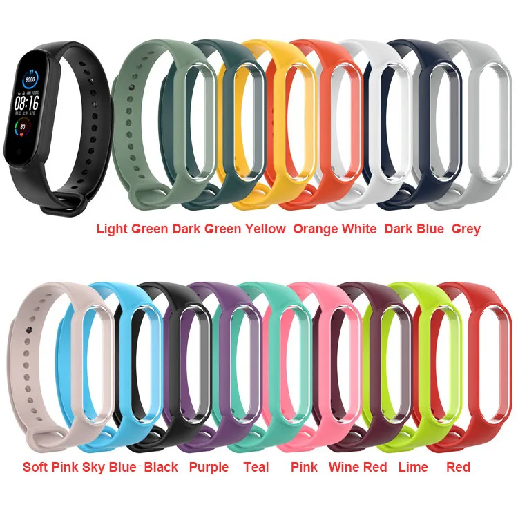 Silicone Wrist Fitness Smart Rubber Watch Band Strap for Mi Band