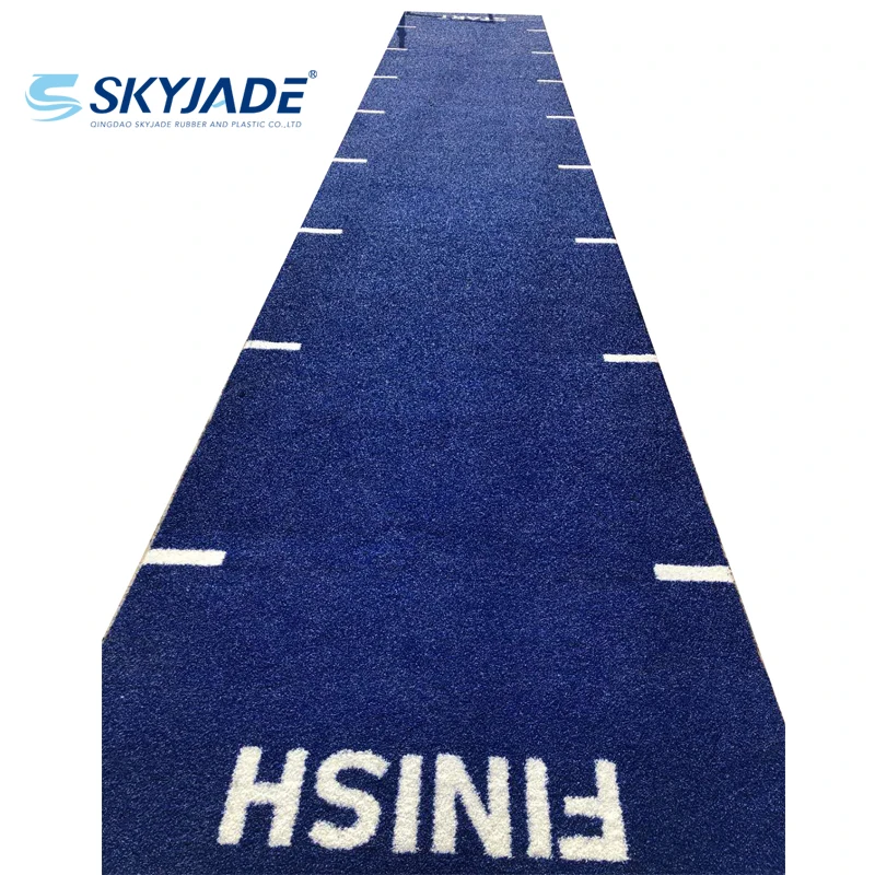 Customized GYM Turf Green Color with Numbers Artificial Grass Sledge Track