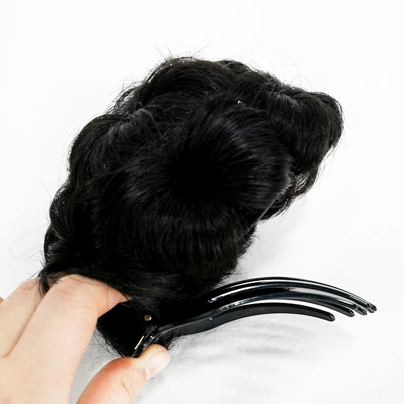 YR пучок волос резинки для наращивания Кудрявые Волнистые грязные синтетические шиньон женщин