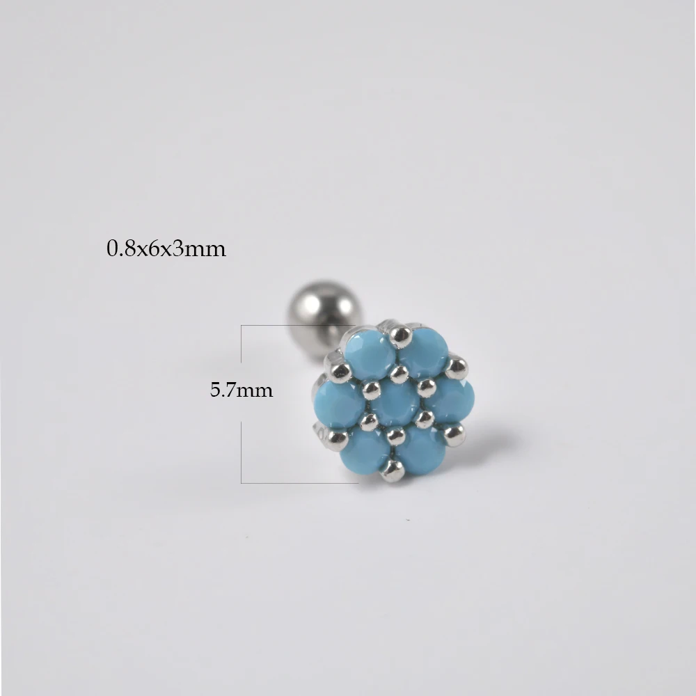 Set 7 Paia Di Orecchini Per Elica In Acciaio Chirurgico, Oro E Argento, Flat Back, Ipoallergenici, Per Piercing Multipli