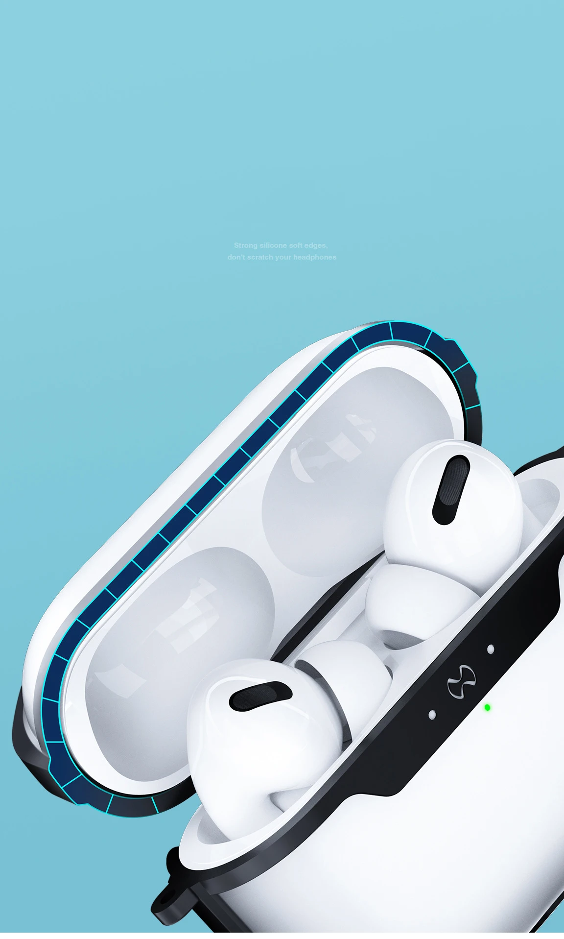 Матовый противоударный прозрачный чехол из поликарбоната для airpods PRO 1