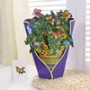 Ramo grande de flores con mariposas/B