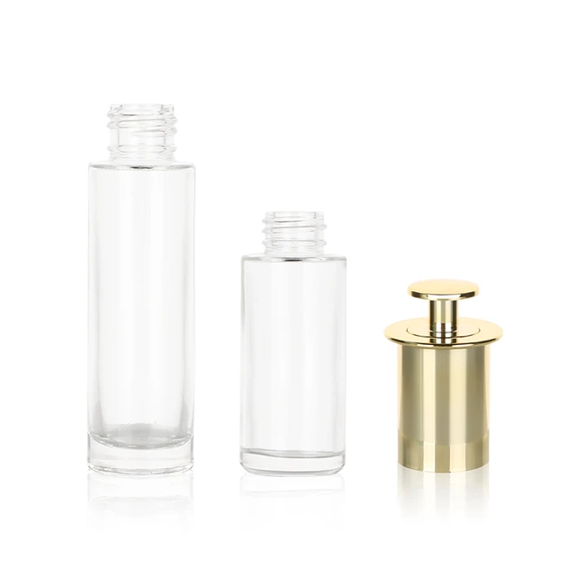 120ML frosted  transparent straight round bottle essence emulsion bottle with pressing pump dropper