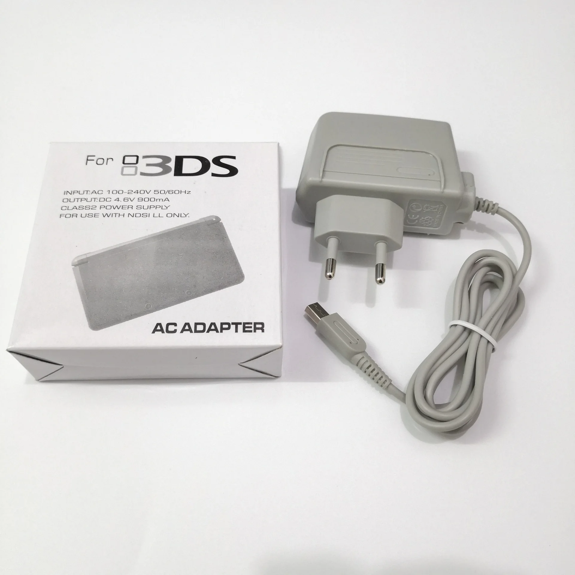 EU Plug Chargeur pour Nintendo 3DS XL, 3DS, 2DS, DSi - Gris